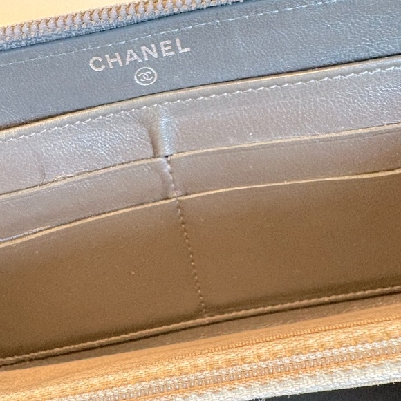 [Chanel] Luxury Long Wallet Caviar Skin Grained Calf Black w/ Silver Hardware - Picture 7 of 14